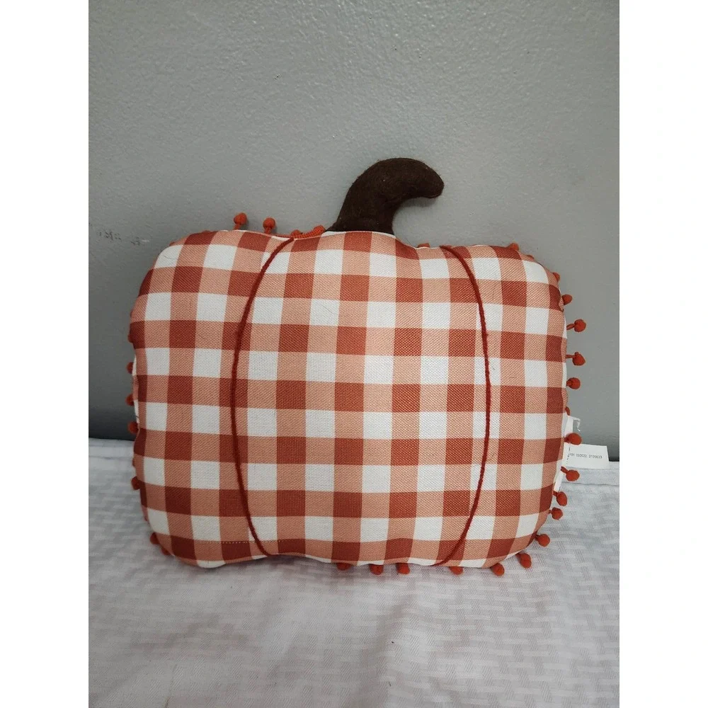 Fall Decor Bundle Buffalo Check Pumpkin Pillow Happy Harvest Hello Fall Signs